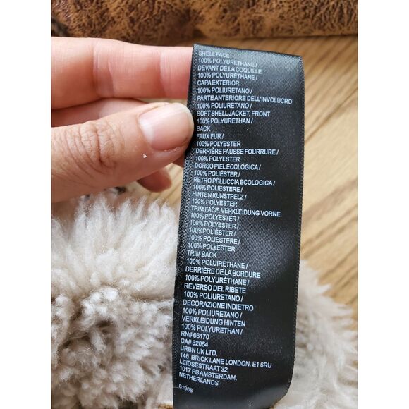 Urban Outfitters Unisex M Leigh Jacket SherpaLined Faux Suede Penny Lane Y2K EUC - Picture 9 of 15